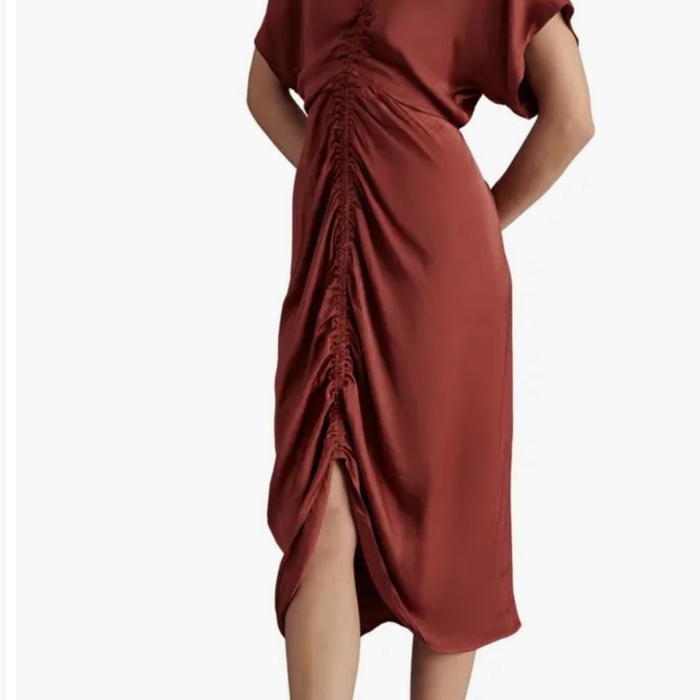 Elegant Rushed Rust Dress